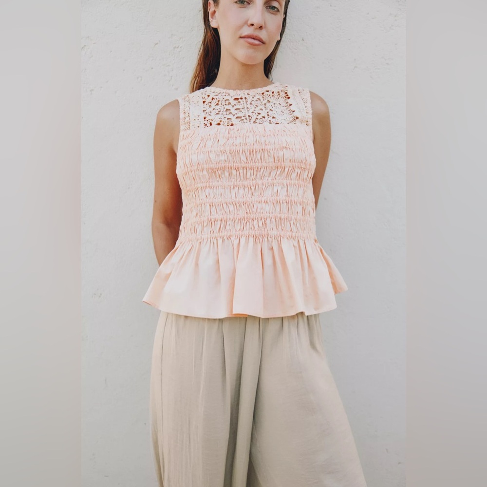 ZARA RUFFLED ELASTIC TOP - Picture 3 of 11